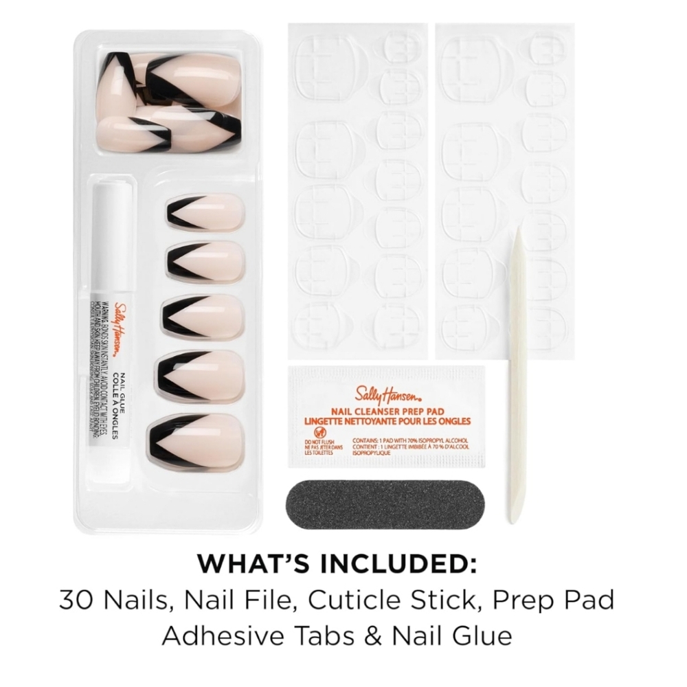 Sally Hansen Perfect Press On Nail Kit - Coffin Shape -  French Twist - Picture 2 of 5